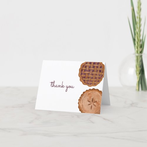 Cutie Pie Thank You Card Thanksgiving Baby Shower