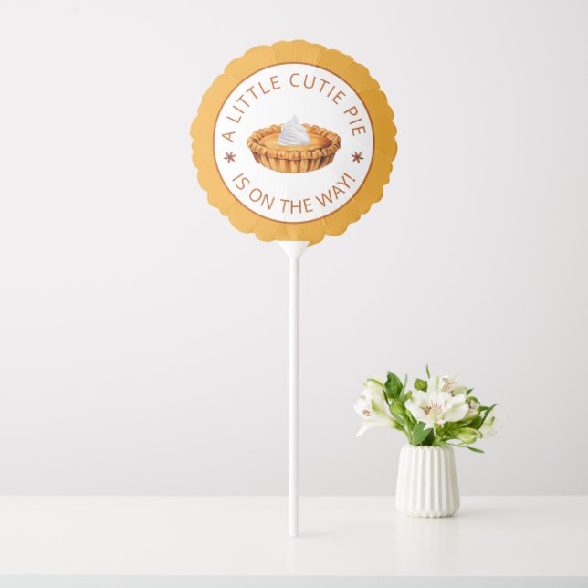 Cutie Pie Thanksgiving Baby Shower Balloon (In SItu)