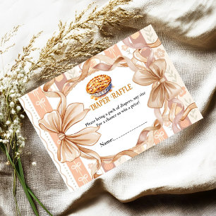 Cutie pie thanksgiving baby shower diaper request enclosure card