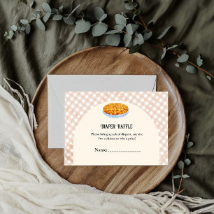 Cutie pie thanksgiving baby shower diaper request enclosure card