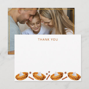 Cutie Pie Thanksgiving Baby Shower Thank You Card