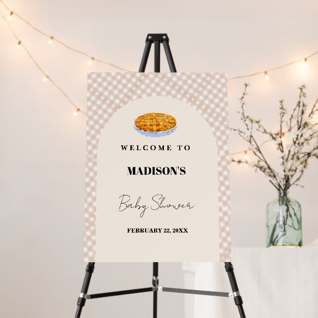  Cutie Pie Thanksgiving Baby shower Welcome Sign (In Situ (Stand))