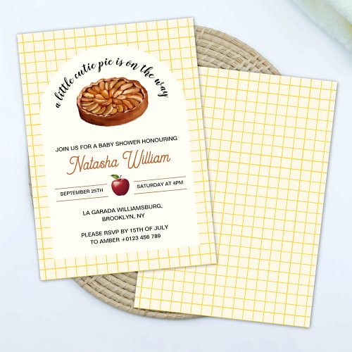 Cutie Pie Thanksgiving Fall Baby Shower  Invitation