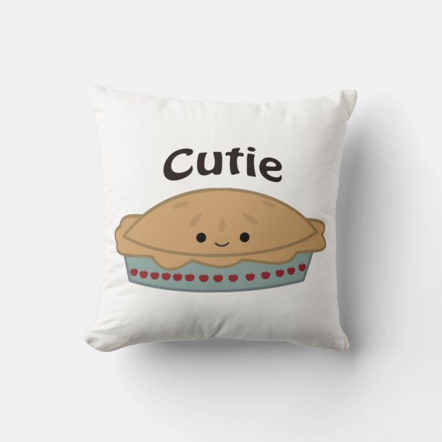 Cutie Pie Throw Pillow (Front)