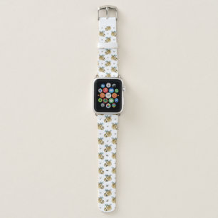 Cutie Pie Watercolor Sloth Pattern Apple Watch Band