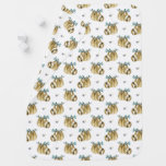 Cutie Pie Watercolor Sloth Pattern Baby Blanket