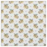 Cutie Pie Watercolor Sloth Pattern Fabric