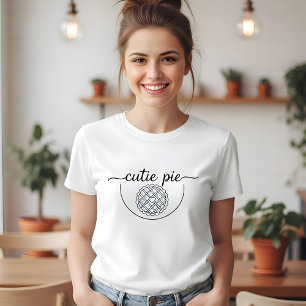 Cutie Pie Womens Cute Pun Graphic T-Shirt