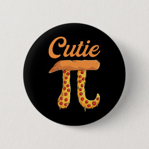 Cutie Pizza Pi Day Vintage Retro Math Lover Button