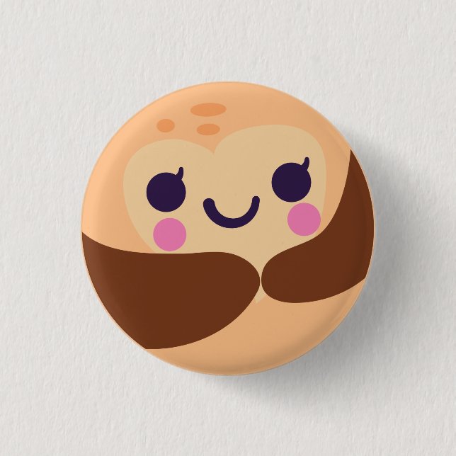 Cutie Pluto Pinback Button (Front)