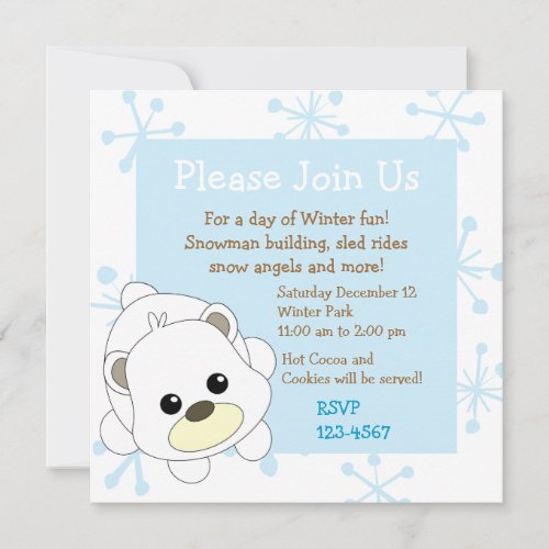 Cutie Polar Bear Invitation