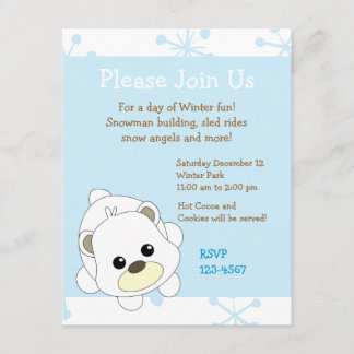 Cutie Polar Bear Invitation