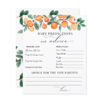 Cutie | Predictions Advice Baby Shower