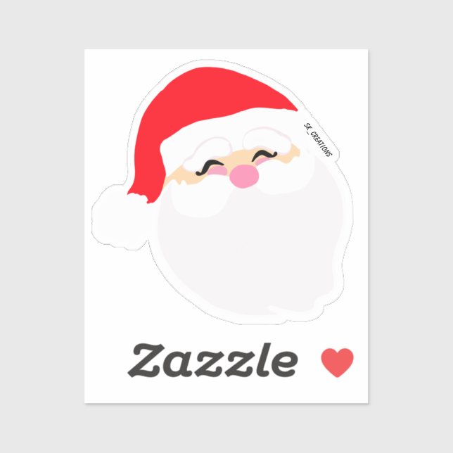 Cutie Santa Clause Face Sticker (Sheet)