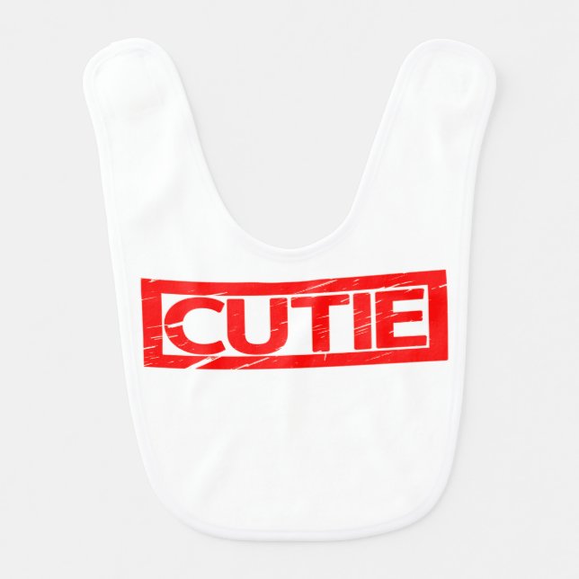 Cutie Stamp Baby Bib (Front)