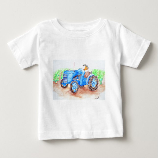 Cutie the Farmer Guinea Pig Painting Baby T-Shirt (Front)