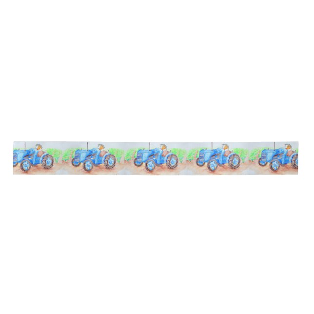 Cutie the Farmer Guinea Pig Painting Satin Ribbon (Front)