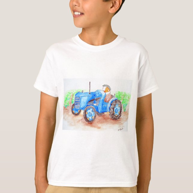 Cutie the Farmer Guinea Pig Painting T-Shirt (Front)