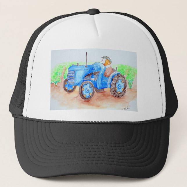 Cutie the Farmer Guinea Pig Painting Trucker Hat (Front)