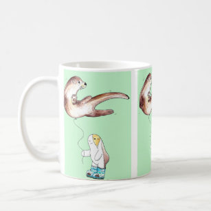 Cutie the Guinea Pig and her Otter Balloon Coffee Mug