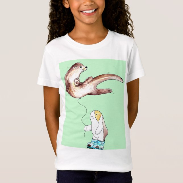 Cutie the Guinea Pig and her Otter Balloon T-Shirt (Front)