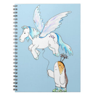 Cutie the Guinea Pig and Her Pegasus Balloon Notebook
