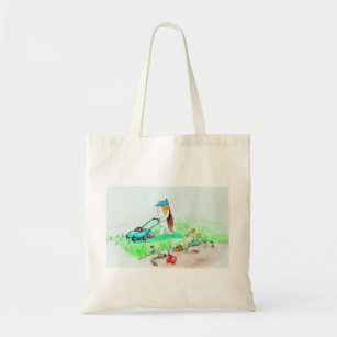 Cutie the Guinea Pig the Gardener Painting Tote Bag