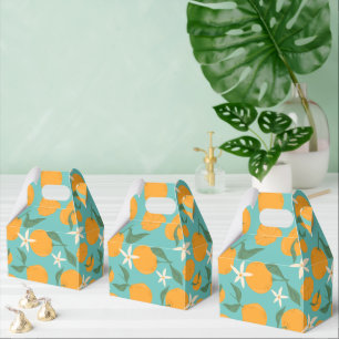 Cutie themed Orange Clementine Tangerine Mandarin  Favor Boxes
