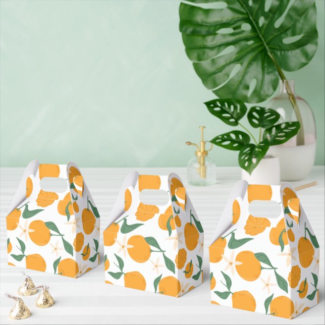 Cutie themed Orange Clementine Tangerine Mandarin  Favor Boxes (Multiple)