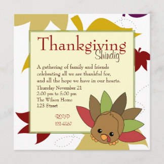 Cutie Turkey Invitation