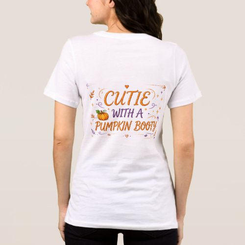 Cutie With A Pumpkin Booty Funny Autumn T-Shirt Tri-Blend Shirt