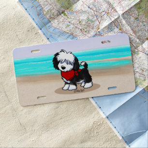 Cutieface OES Beach License Plate