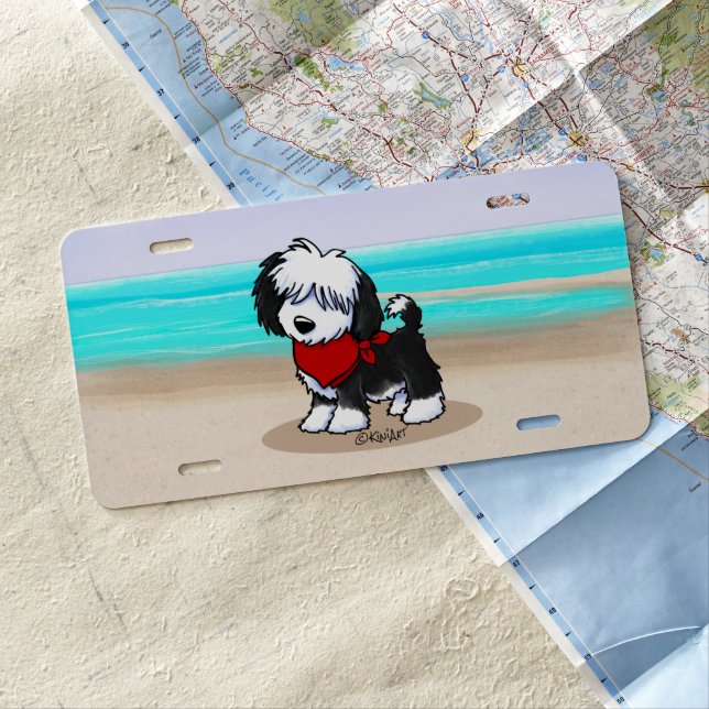 Cutieface OES Beach License Plate (In Situ)