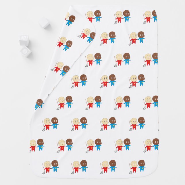 Cutieful Kids Art Design St. Nicolas Sinterklaas Stroller Blanket (In Situ)