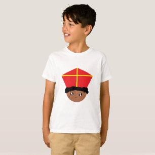 Cutieful Kids Art St. Nicholas Miter Zwarte Piet T-Shirt