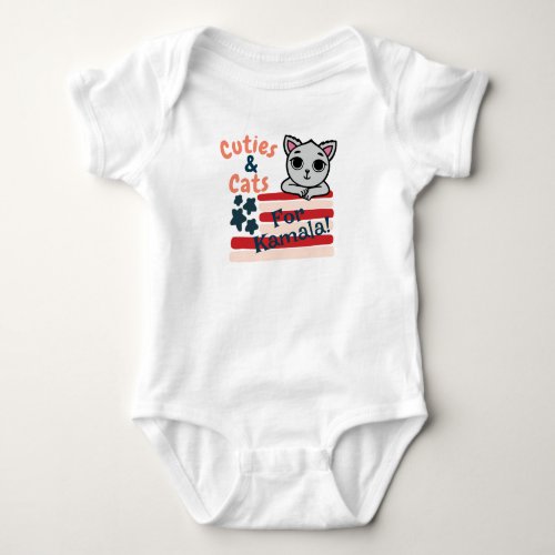 Cuties and Cats for Kamala One Piece Baby Bodysuit