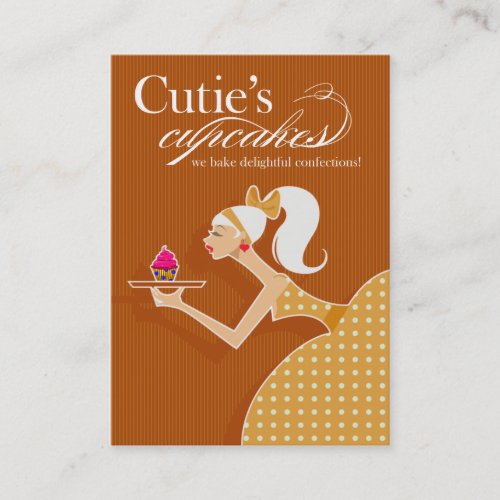 Cutie's Cupcakes - Confections Desserts Pastries Business Cards