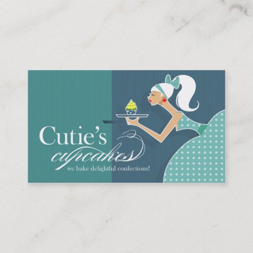 Cutie's Cupcakes - Confections Desserts Pastries Business Card Template