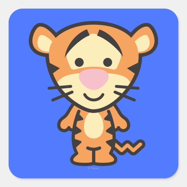 Cuties Tigger Square Sticker (Front)