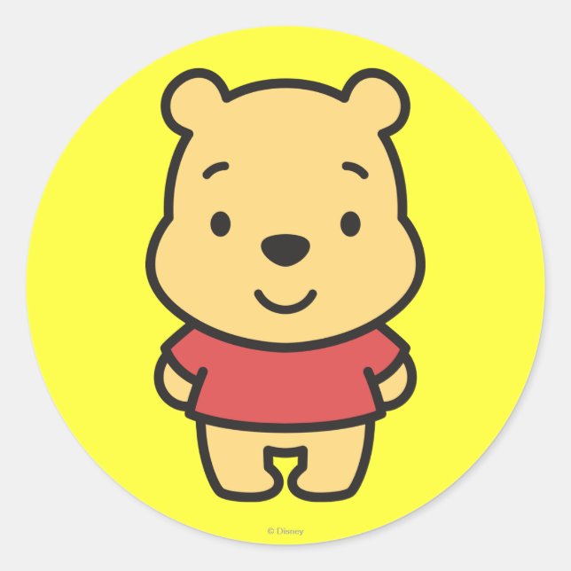 Cuties Winnie the Pooh Classic Round Sticker (Front)