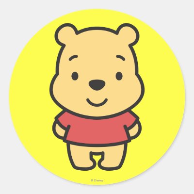 Cuties Winnie the Pooh Classic Round Sticker