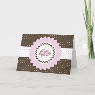 Cutietoots Baby Shower Invitation (pink and brown)