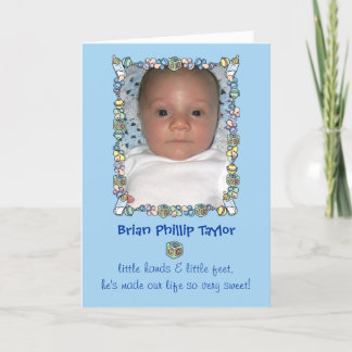 Cutietoots Birth Announcement - Baby boy