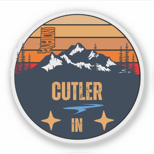 Cutler, Indiana Sticker (Front)