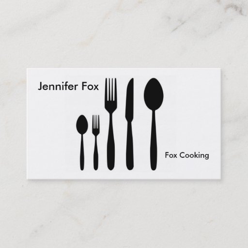 Customizable Cutlery Business Card