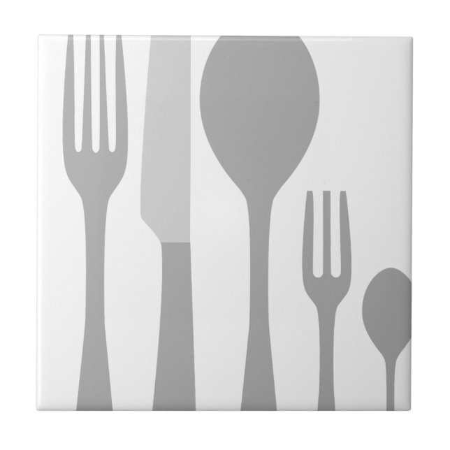 Cutlery Ceramic Tile (Front)