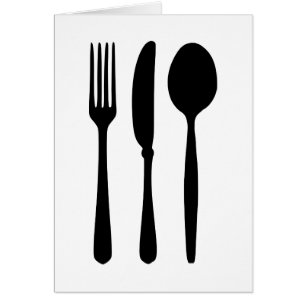 Cutlery - Fork - Knife - Spoon Cards