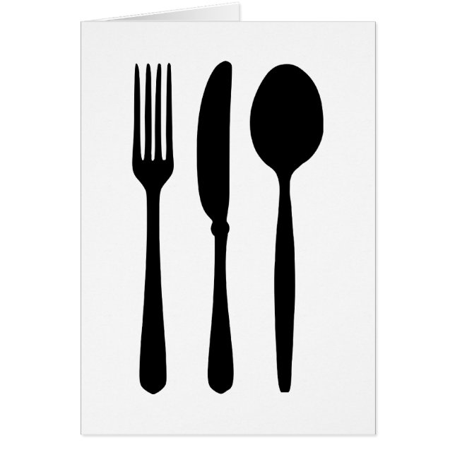 Cutlery - Fork - Knife - Spoon Cards (Front)