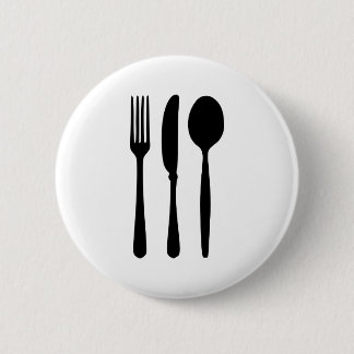 Cutlery - Fork - Knife - Spoon Pinback Button