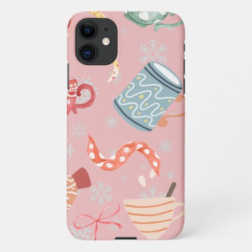 Cutom photo cute pink mugs gift for friend girly iPhone 11 case